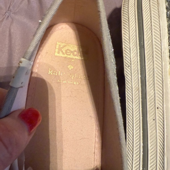 Kate Spade  Glitter Slip-On Shoes - Silver - Picture 3 of 9
